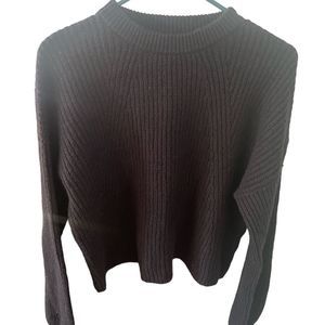 black knit sweater